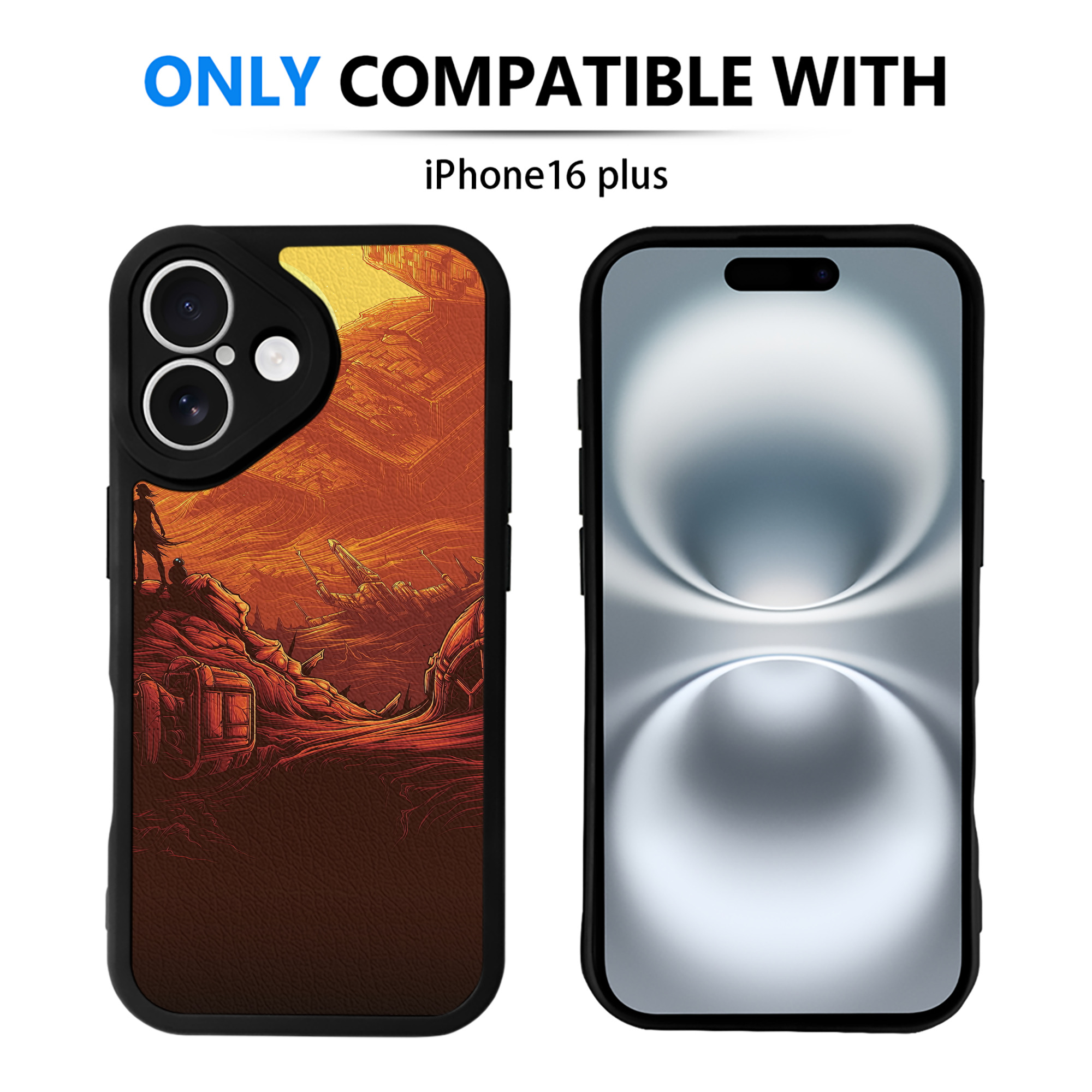 （画像用） スター・ウォーズ Star Wars 【iPhone 16シリーズ対応】シリコンスマホケース（レザー調） 材質：シリコン